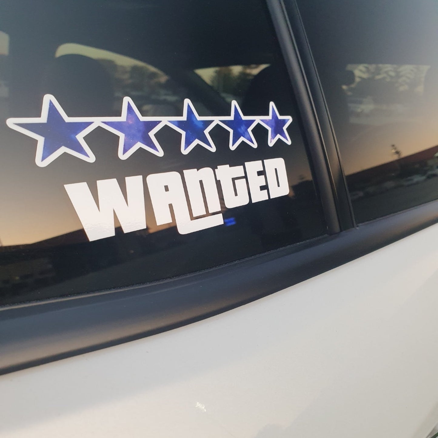 Wanted 5 Star Die-Cut Sticker